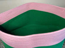 Load image into Gallery viewer, Pink &amp; Green Rope Basket