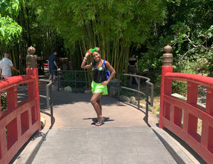 Pink and Neon Green Mouse Ears