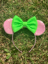 Load image into Gallery viewer, Pink and Neon Green Mouse Ears