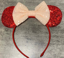 Load image into Gallery viewer, Crimson and Cream Mouse Ears