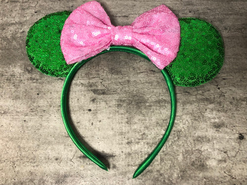 Green and Pink Mouse Ears