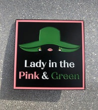 Load image into Gallery viewer, Lady in Pink &amp; Green Pin